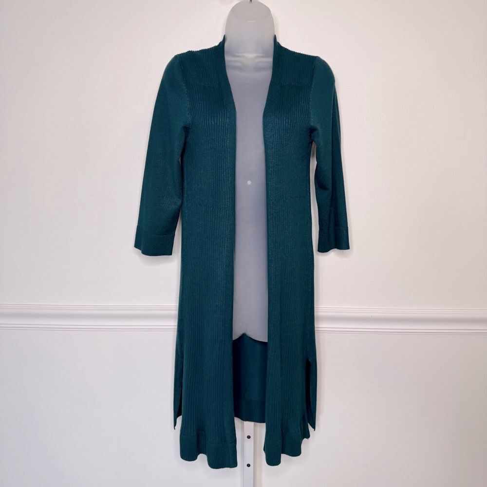 Cocobleu Open-Front Long Sweater Cardigan. Size Large